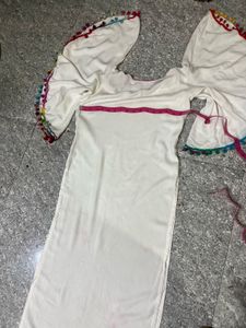 Bohemian kurta with Tassel Trim