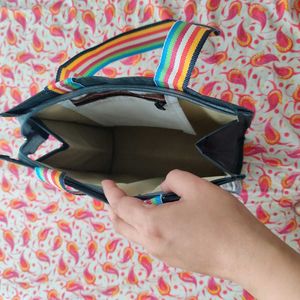 varali print Stylish Black Tote Bag