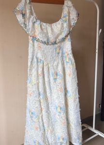 Boho Floral Off-Shoulder Maxi Dress