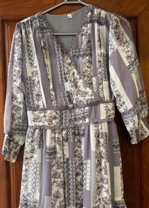 Boho Patchwork Floral Midi Dress