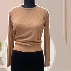 Nude Fitted Long Sleeve Top