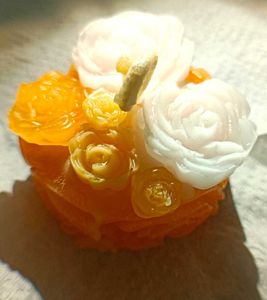 Handmade Rose Carved Candle