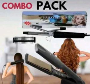 hair curling iron combo