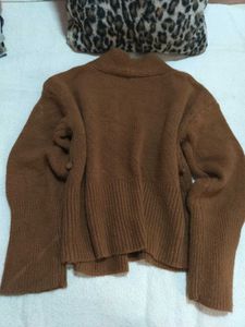 Brown Knit Cardigan