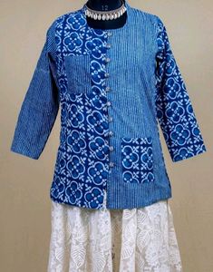 New Without Tag- Hand Block Ajrakh Kurta