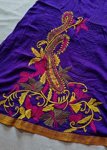Vibrant Purple Embroidered Kurta