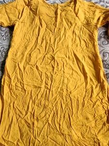 Embroidered Yellow Kurta