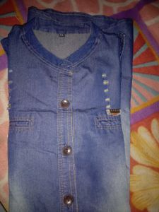 denim top and straight pant