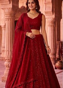 Elegant Red Lehenga Set