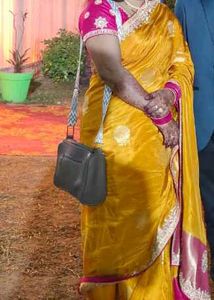 Elegant Yellow & Pink Saree