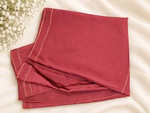 Elegant Maroon Hijab with Gold Accents