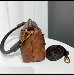 Vintage Embossed Leather Shoulder Bag