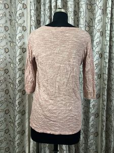 Light Pink Marled 3/4 Sleeve Top