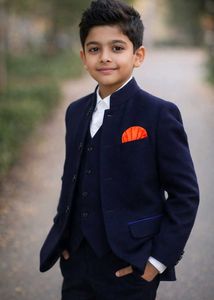 Boys Navy Blue Ethnic blazer