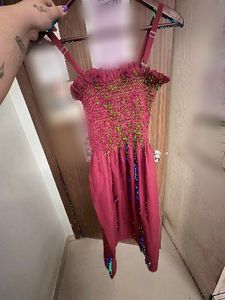 Smocked Bust Button-Front Midi Dress