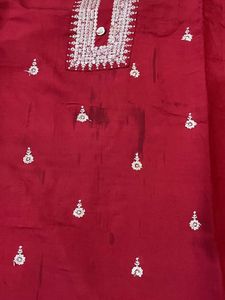 Elegant Maroon Kurta Set with Dupatta