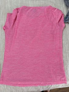 Athletic Works Pink V-Neck T-Shirt