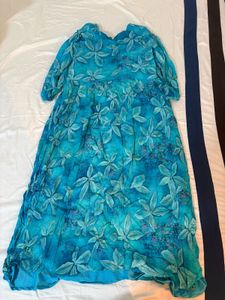 Stunning Blue Floral Kurta Set