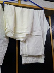 White Kurta With Red Floral Embroidery  🤍♥️
