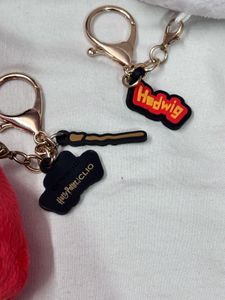 Harry Potter Ron &amp; Hedwig Plush Keychains