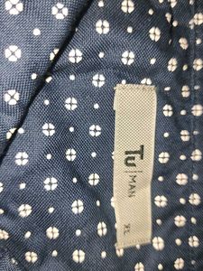 Men's Navy Blue Polka Dot Shirt