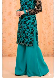 Elegant Blue Floral Kurta