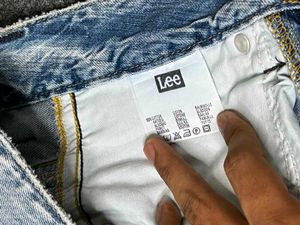 Y2K "Lee" Light Wash Denim Flared Baggy Jeans