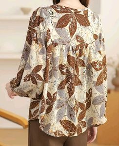 Oversized Women's Kurta with Leaf Print 🍁🍂