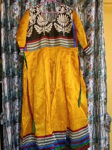 Yellow Anarkali Kurta Suit