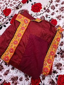 Beautiful Border Work Saree with blouse size 34