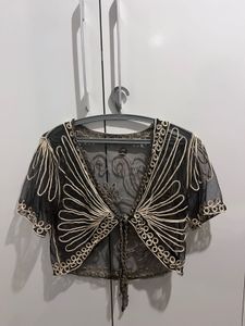 Boho tie up cardigan/top