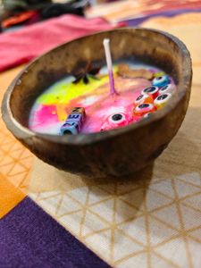 Bohemian Zen Coconut Shell Candle