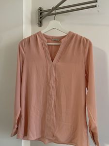 Elegant Peach V-Neck Blouse