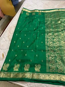 Pure Kanchivaram Silk Saree, Leaf green