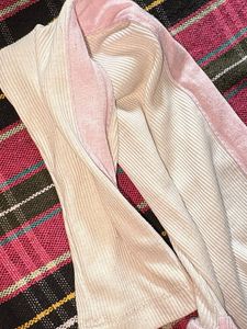 Pink Zip Front Long Sleeve Crop Top