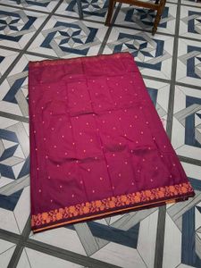 brand new katan silk saree magenta colour