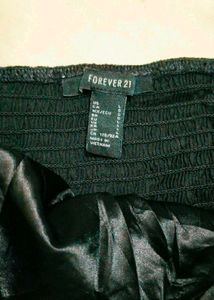 Sleek Black Ruched Crop Top