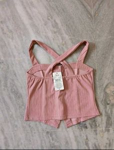 Chic Pink Button-Up Tank Top