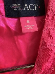 A KIDS Fusia Pink Lace Dress From Mace