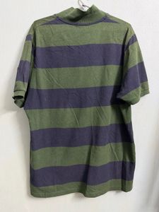 Green &amp; Navy Striped Polo T-Shirt