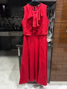 Red Ruffle Dress