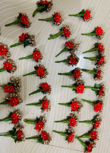Handmade Floral Boutonnieres - Set of 35