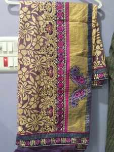 Embroidered Silk Saree