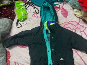 Kids Black Puffer Winter Jacket