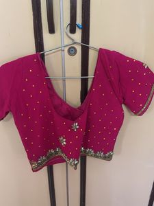 Stunning Pink Embellished Saree