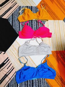 Set of 4 Colorful Bras