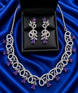 AD American Diamond Necklace Set