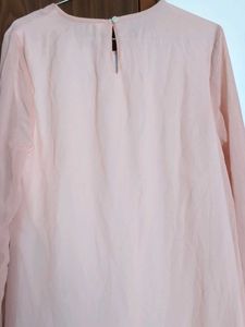 Elegant Pink Sheer Sleeve Top