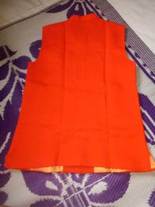Men's Orange Nehru Jacket