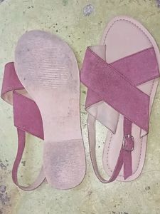 AJIOStrappy Flat Sandals with Sling Back
